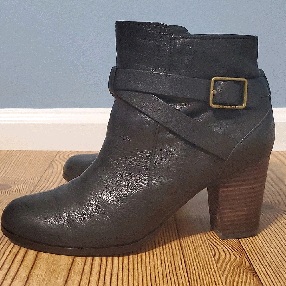 Cole Haan Grand OS Soft Leather Belted Booties